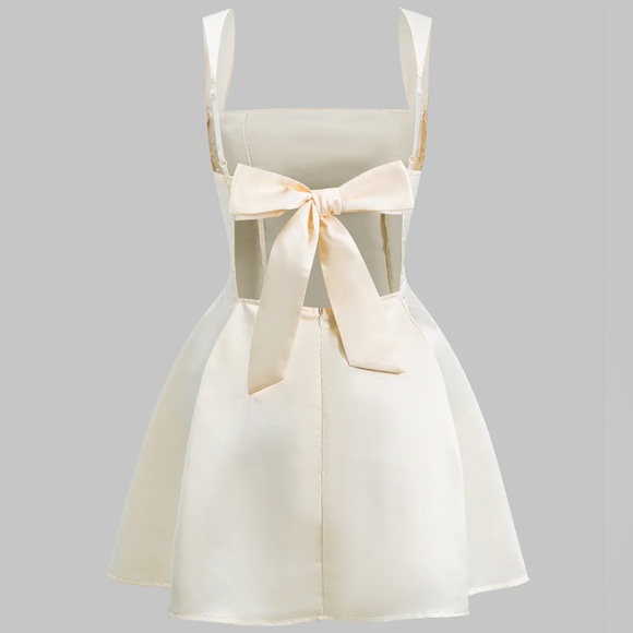 Micas Tie Back Zipper Backless Slip Mini Dress S PG2-18 - Picture 2 of 6